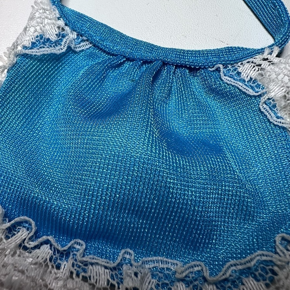 1984 Vintage Mattel Barbie Apron Dream House Kitchen Island #9119 Blue Lace - Picture 2 of 4